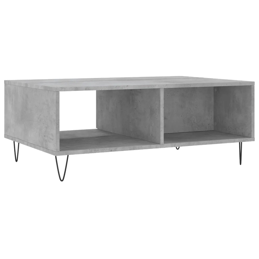Tavolino da Salotto-Tavolino da soggiorno-Tavolo Grigio Cemento 90x60x35cm Legno Multistrato 852823
