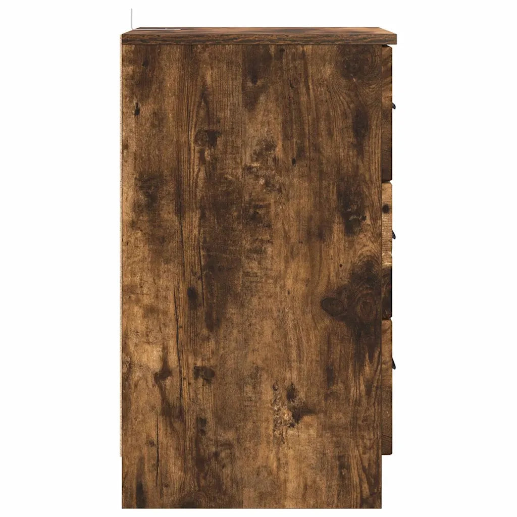 Armadio da Notte Rovere fumo 38 x 38 x 66 cm Legno multistrato