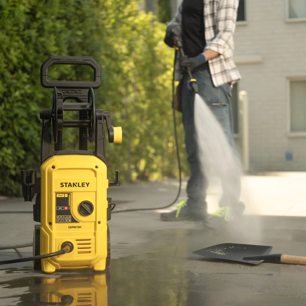 Stanley Idropulitrice SXPW19H ad Alta Pressione, per Auto ed Esterni Casa, Pressione max. 150 bar, Portata max. 460 l/h, Potenza Assorbita 1900 W