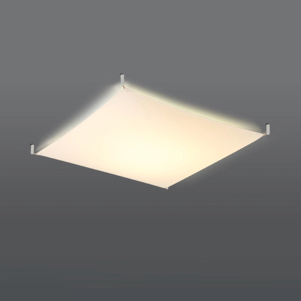 LUNA 2BM Lampada minimalista in tessuto bianco a 6 luci, 8,5 W, 850 lm, 3000 K