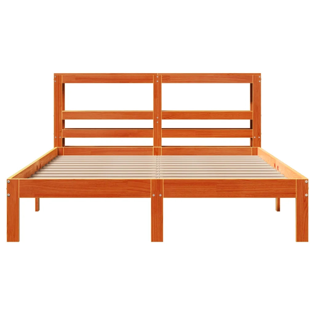 Letto senza Materasso Marrone Cera 120x190 cm in Legno di Pino 3306059