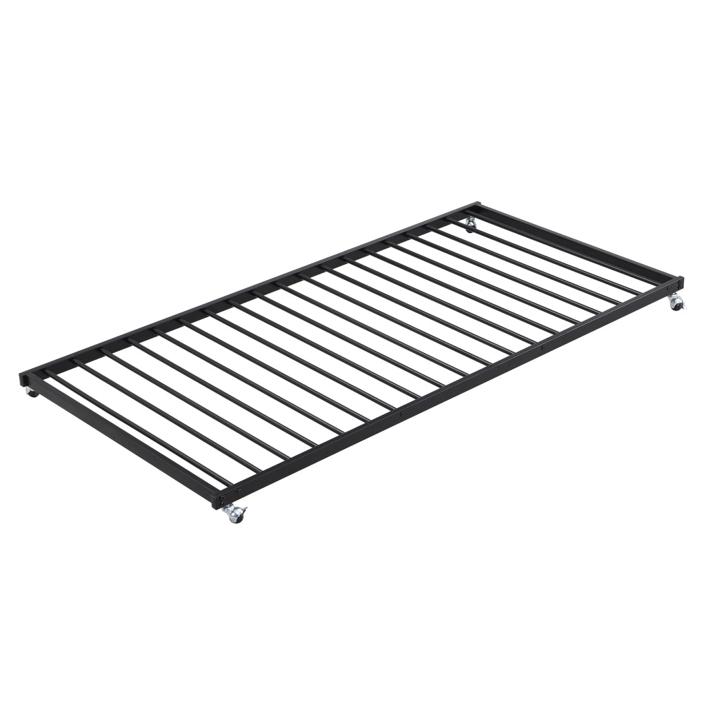 LETTO a castello con letto estraibile 90x200/90x190 cm metallo nero