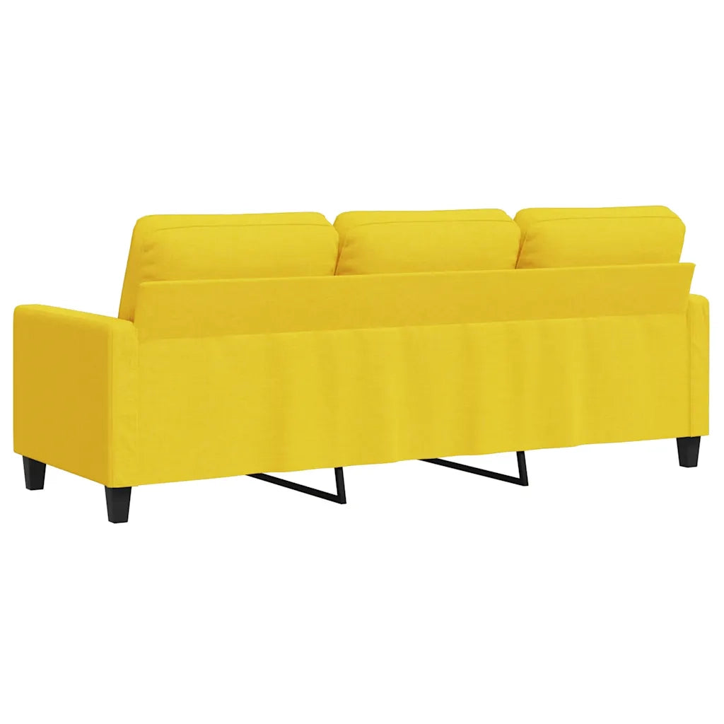 Divano a 3 Posti-Sofa 3 Posti Giallo Chiaro 180 cm in Tessuto 893339