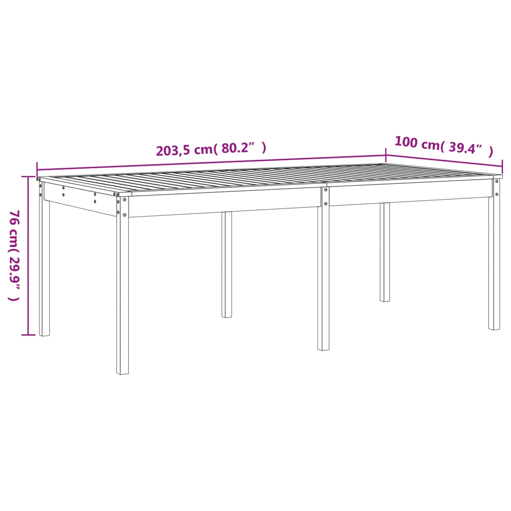 Set da Pranzo da Giardino 17 pz ambra in Legno Massello di Pino 3157730