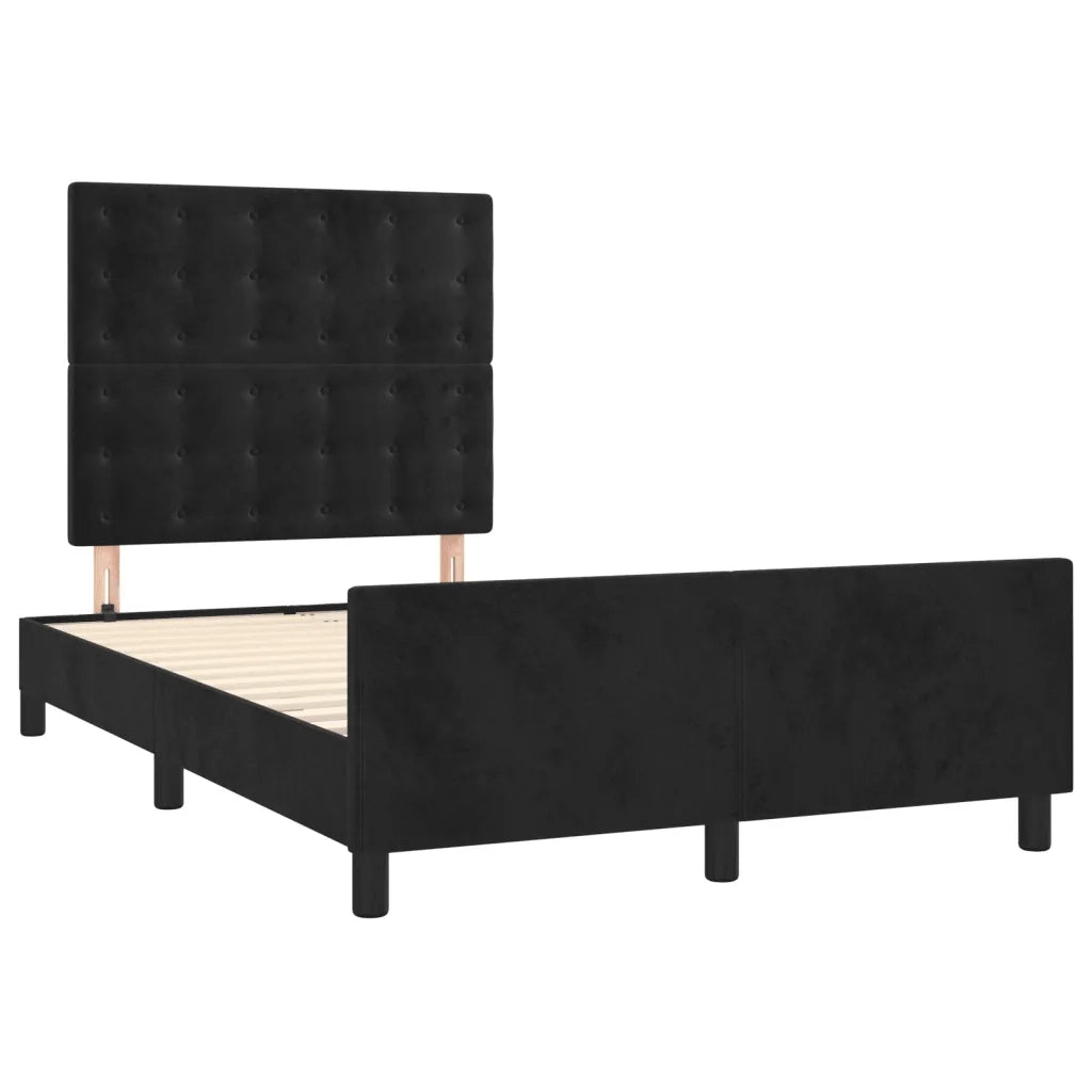 Giroletto senza Materasso Nero 120x190 cm Velluto 3270604