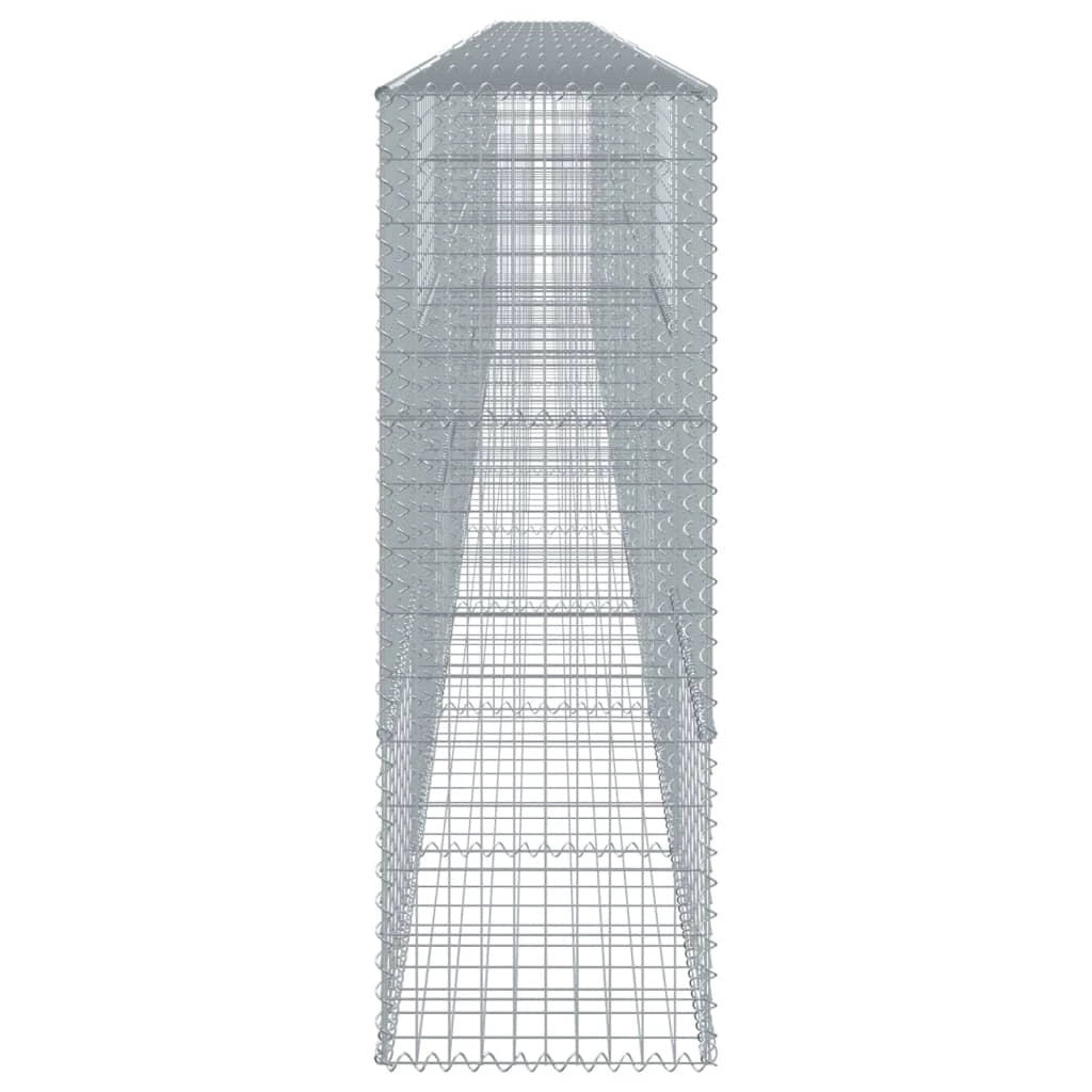 Gabbione recinto a gabbia muro di contenimento con coperchio 1000 x 50 x 150 cm ferro zincato argento 02_0040116