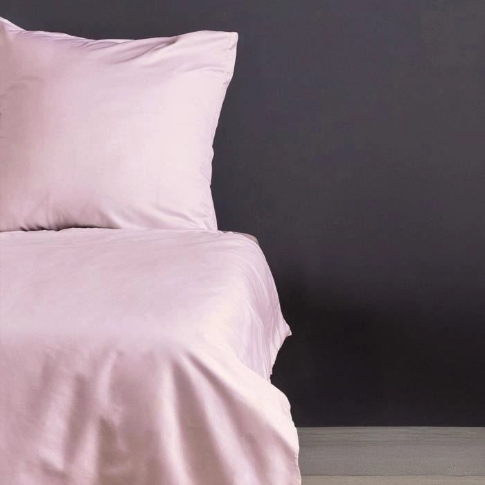Completo letto - 1 copripiumino 220 x 240 cm + 2 federe 60 x 60 cm - 100% raso di cotone - Rosa