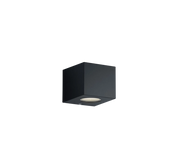 Applique Led Esterno 2 Luci Cubo Nero Diffusori Intercambiabili Cordoba GD Trio