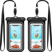 Custodia acqua resistente per smartphone 2 pezzi IPX8 custodia subacquea per nuotare - iPhone 14 13 - gonfiabile