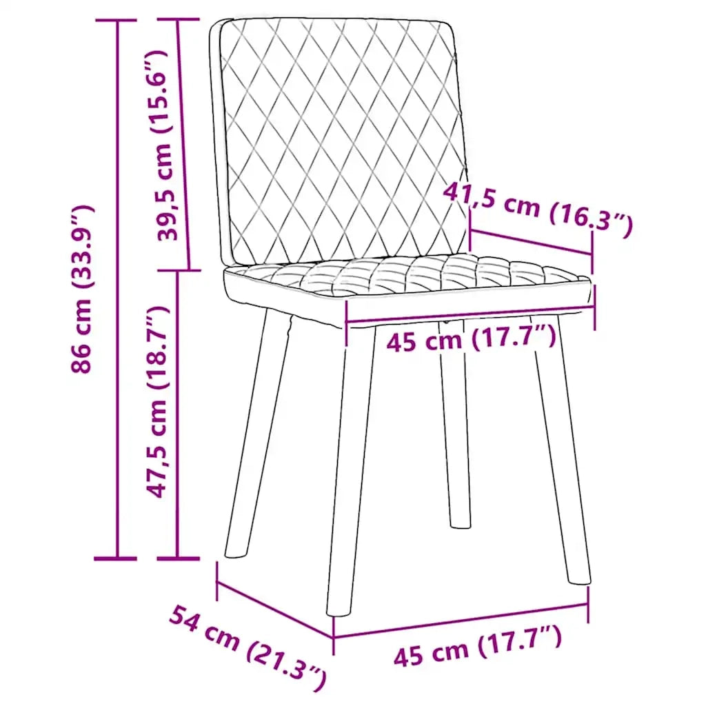 Sedie da Pranzo 6 pz Marrone Scuro in Tessuto 3315495
