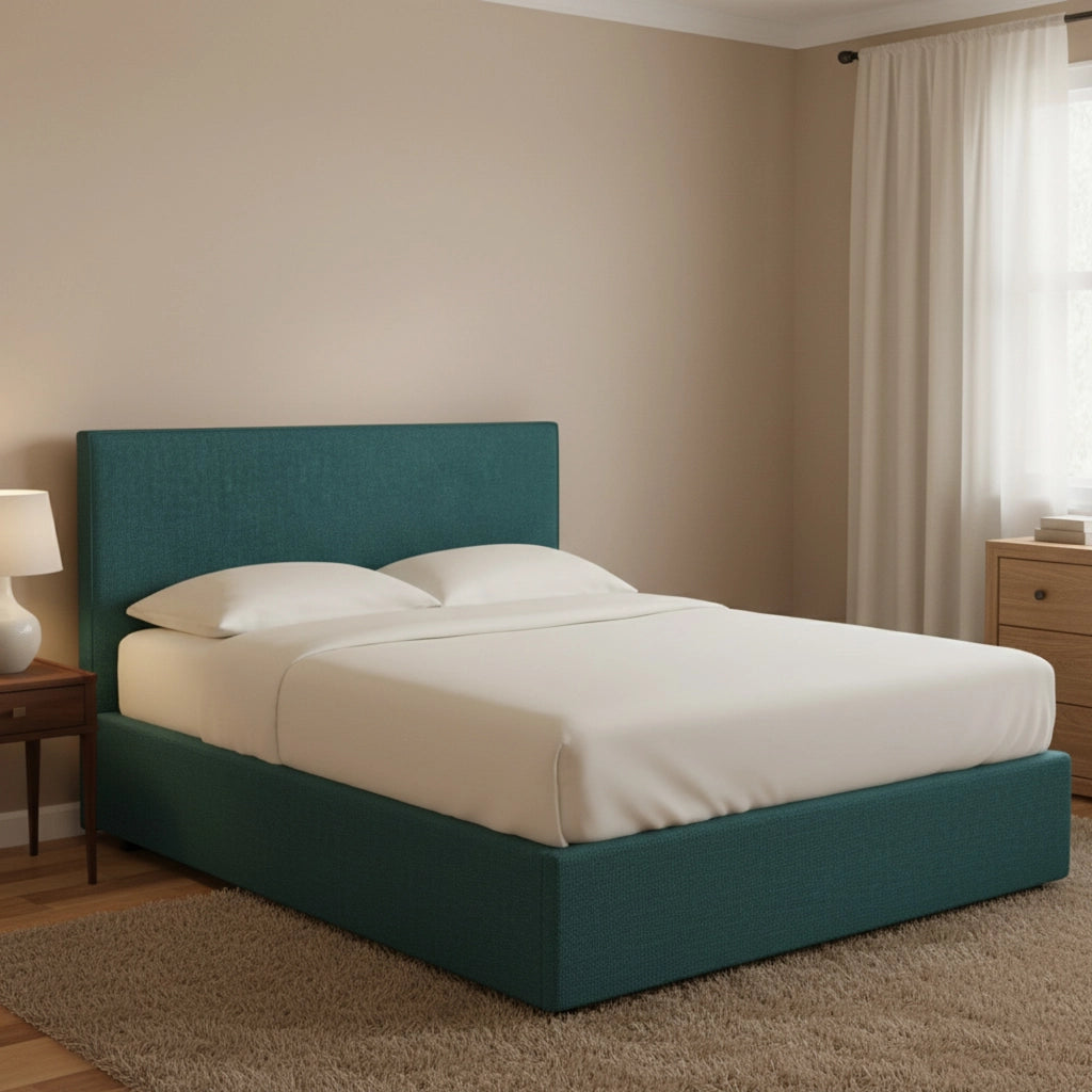 Carlisle, Letto Piazza e Mezza Sfoderabile Made in Italy, Verde Petrolio
