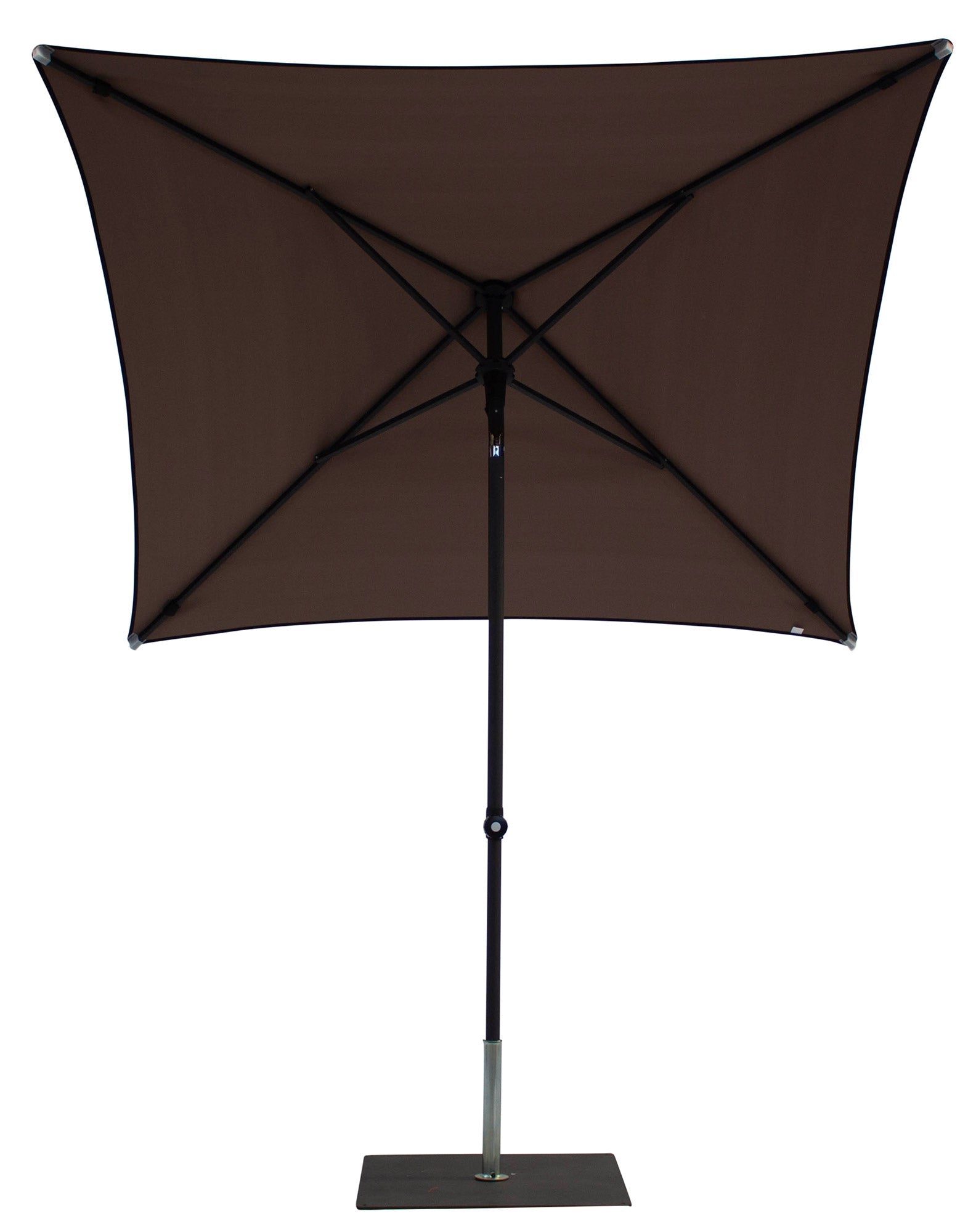 Ombrellone da Giardino 2x2 m Palo Ø38 mm in Alluminio Tessuto Dralon Acrilico Border Taupe