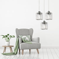 Lampada Da Soffitto Cristallo Argento APP510-3CPR