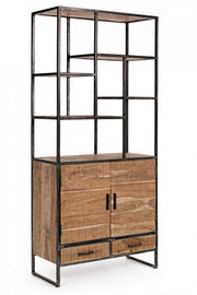 Libreria 2 Ante 2 Cassetti 90x40x200h cm Elmer