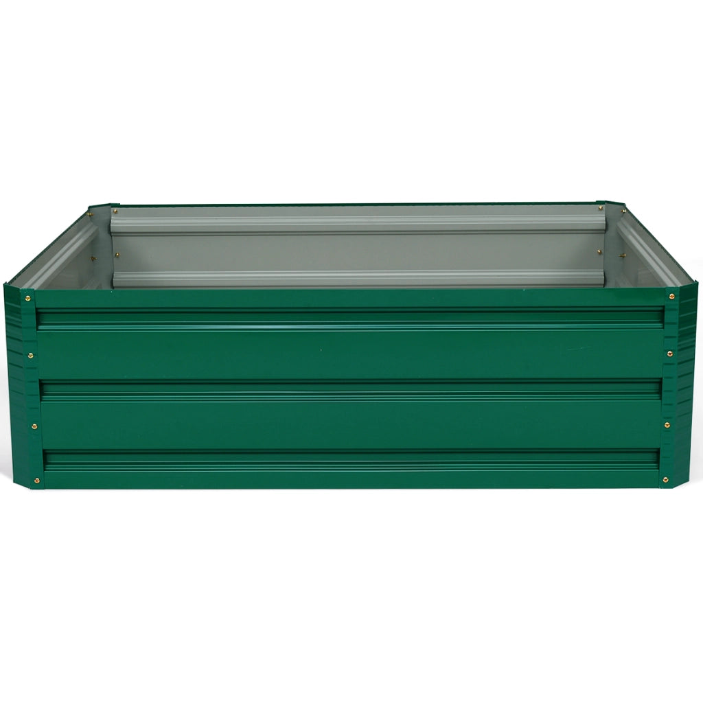 Letto da giardino rialzato in acciaio fioriera in metallo, Telaio per letto da giardino in metallo da esterno Verde Scuro-Fioriere