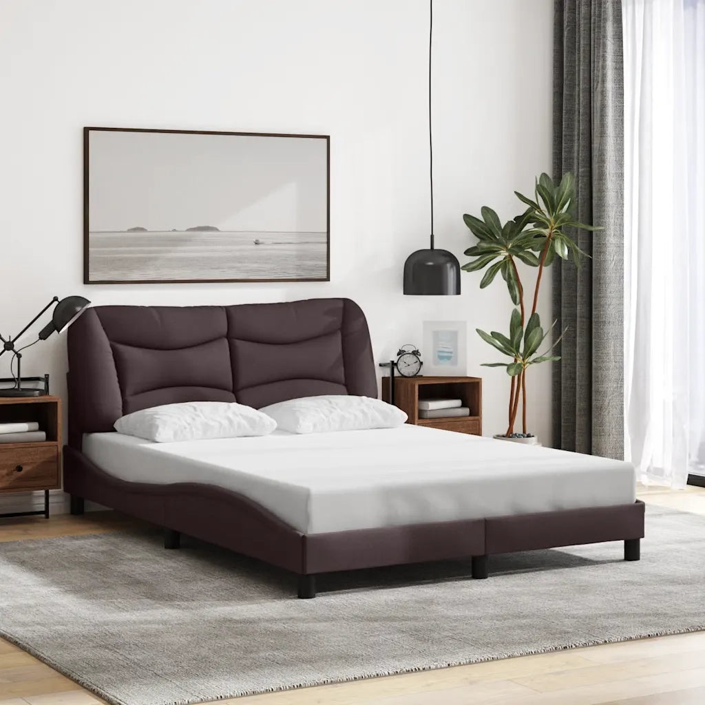 Giroletto senza Materasso Hvar Marrone Scuro 140x200 cm Tessuto
