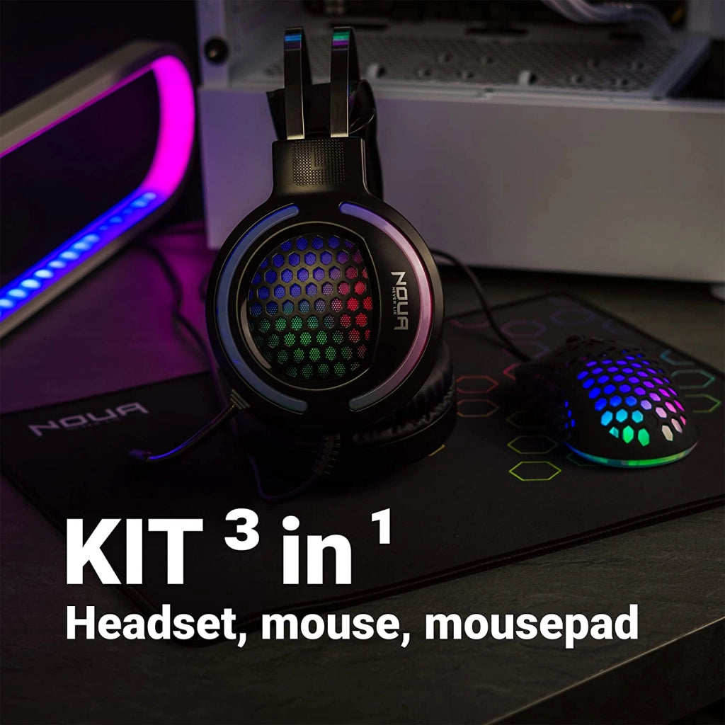 Kit Gaming Noua Uranus 3in1 Mouse Cuffie Tappetino