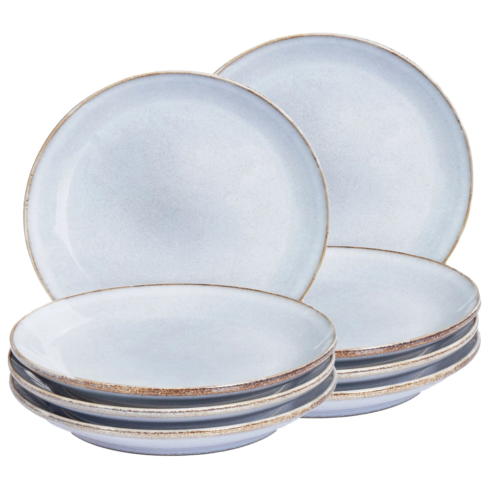 Set di 4 piatti da dessert Azzurro Gres caolino fatto a mano con smalto reattivo Piatto da dessert Cucina Sala da pranzo
