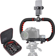 Stabilizzatore portatile per fotocamera con tasca portatile - per camcorder, azione, reflex e dispositivi mobili