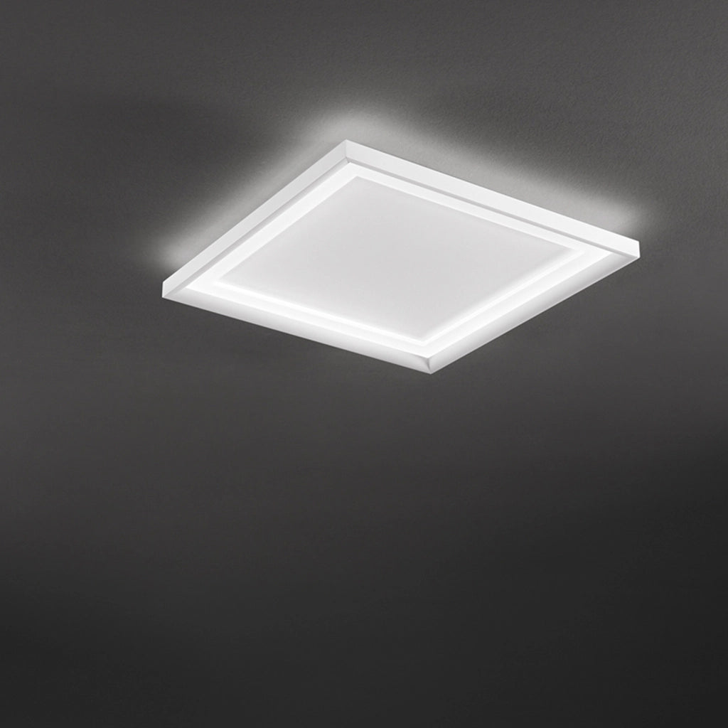 Plafoniera Moderna Panel Metallo Bianco Led 40W 3000K Ip20