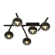 Lampadario Emibig SMART 5 luci E14 nero/trasparente