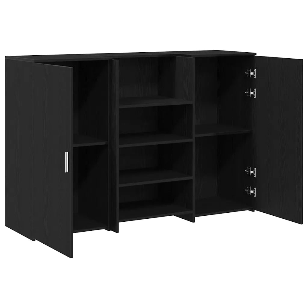 Banco Reception Rovere Nero 155x50x103,5 cm Legno Multistrato 3324197