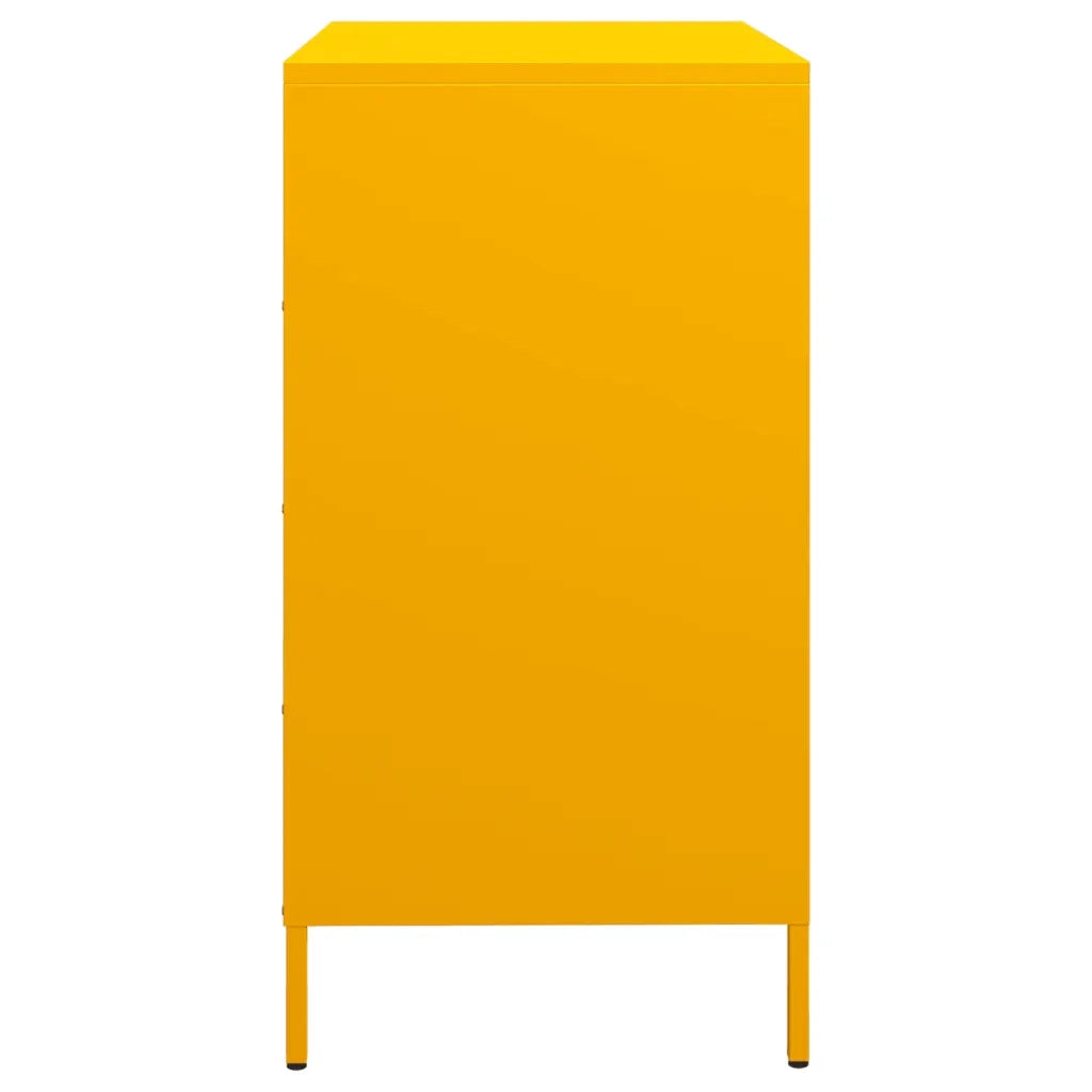 Credenza-Buffet-Armadio da cucina Giallo Senape 68x39x73,5 cm Acciaio Laminato a Freddo 147196