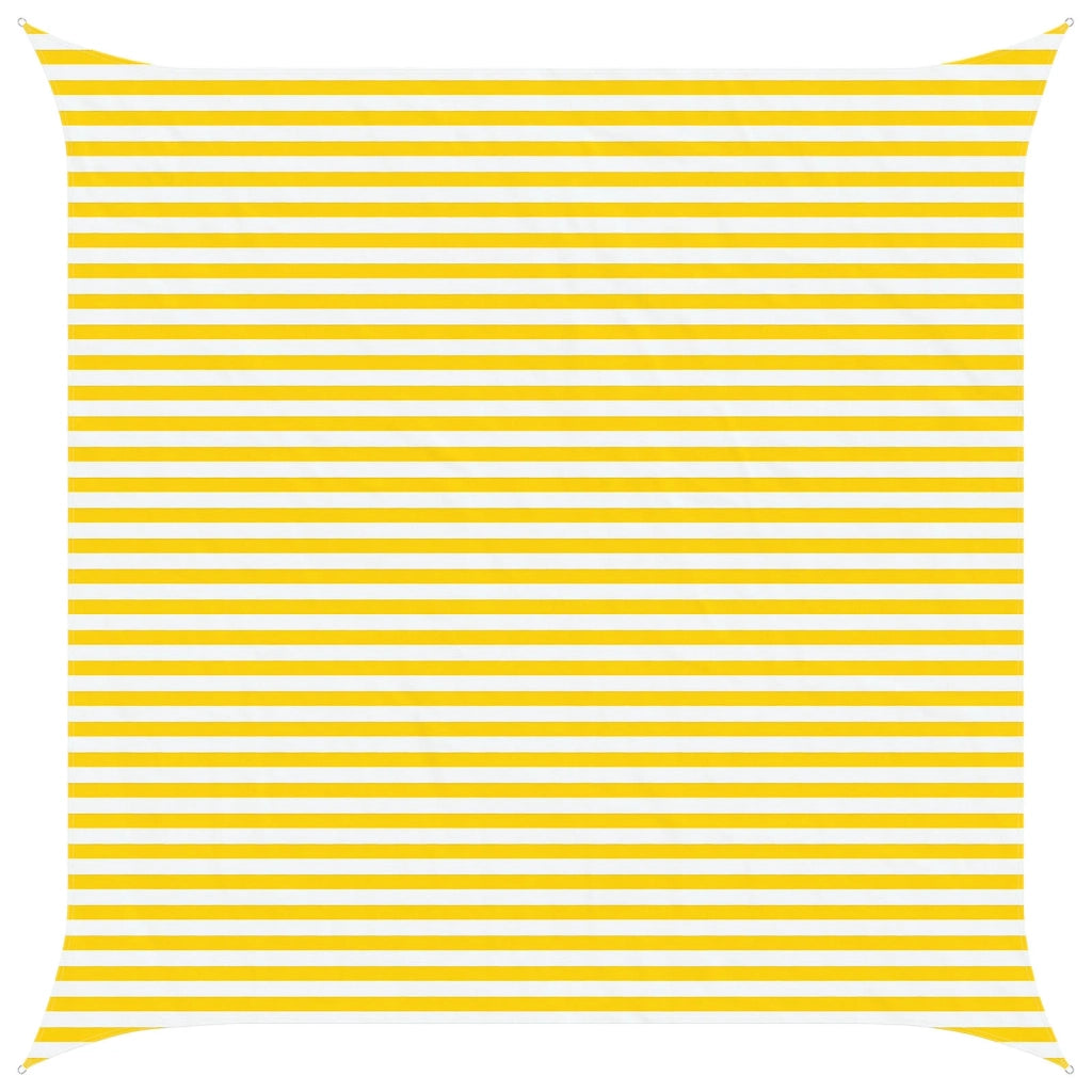 Telo Ombra da Esterno Giallo e Bianco 4,5 x 4,5 m 42030978