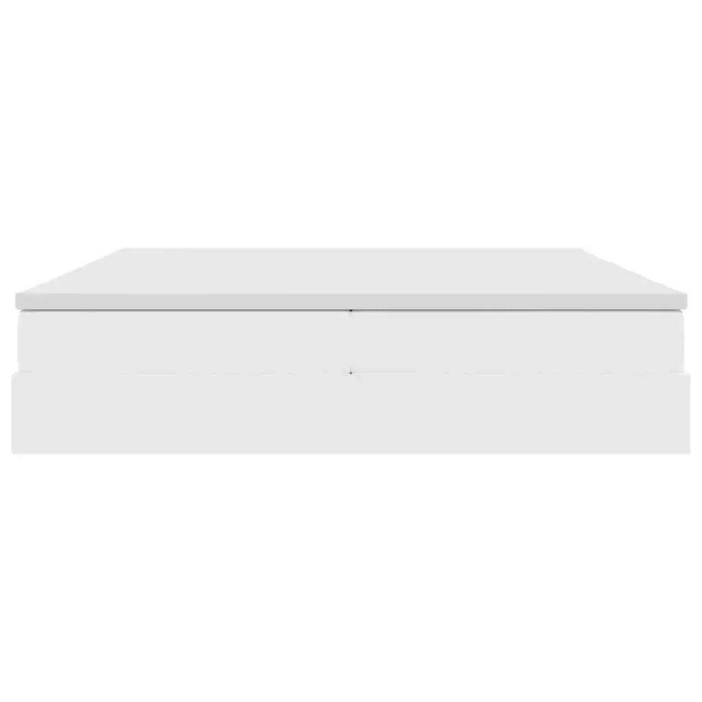 Letto con contenitore e materasso Bianco 200 x 200 cm