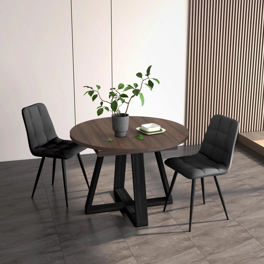 Tavolo da Pranzo, 103x103x73, Per 6 persone, Sala da Pranzo, Rovere scuro