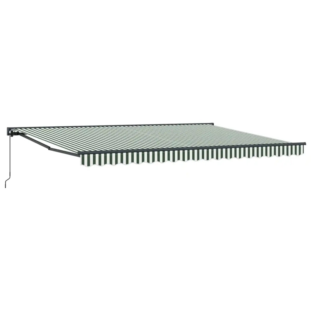 Tenda retrattile manuale Verde e Bianco 4,5 × 3,5 m 3420476