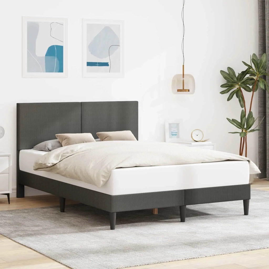Struttura del letto Grigio Scuro 160 x 200 cm Tessuto in Cords 42027737