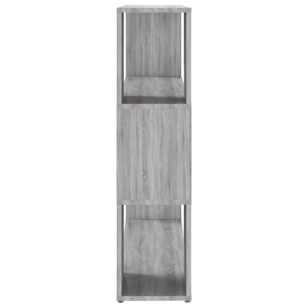 Libreria Divisorio-Scaffale per Libri-Mobile di Stoccaggio Grigio Sonoma 100x24x94 cm