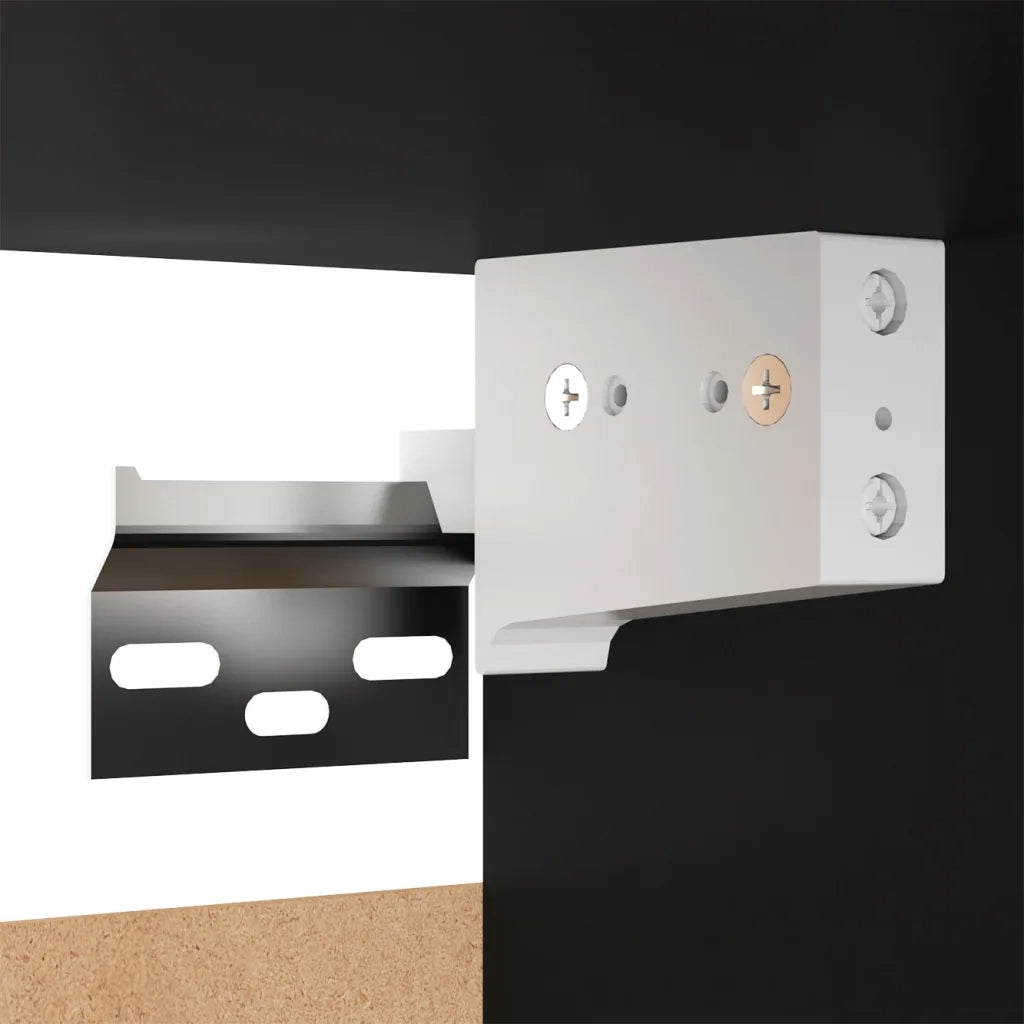Set di 2 Comodini | Armadio da Notte | Mobiletto da notte Neri 30,5x30x30 cm in Truciolato