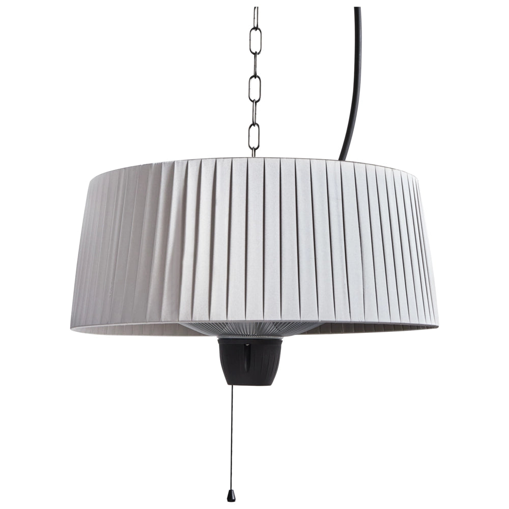 Lampada alogena Riscaldatore da patio Grigio Chiaro Acciaio Alluminio 1500 W Elettrico Patio Giardino Accessori Esterni