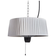 Lampada alogena Riscaldatore da patio Grigio Chiaro Acciaio Alluminio 1500 W Elettrico Patio Giardino Accessori Esterni