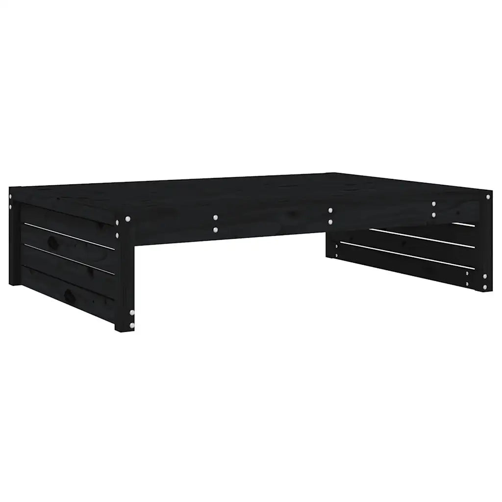 Sedia da giardino-Poggiapiedi da Giardino 120x80 cm Legno Massello di Pino Nero 775117