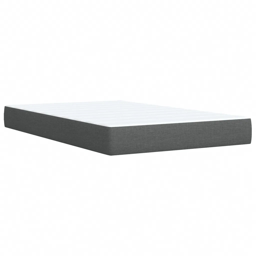 Giroletto a Molle con Materasso Grigio Scuro 120x200 cm Tessuto 3290456