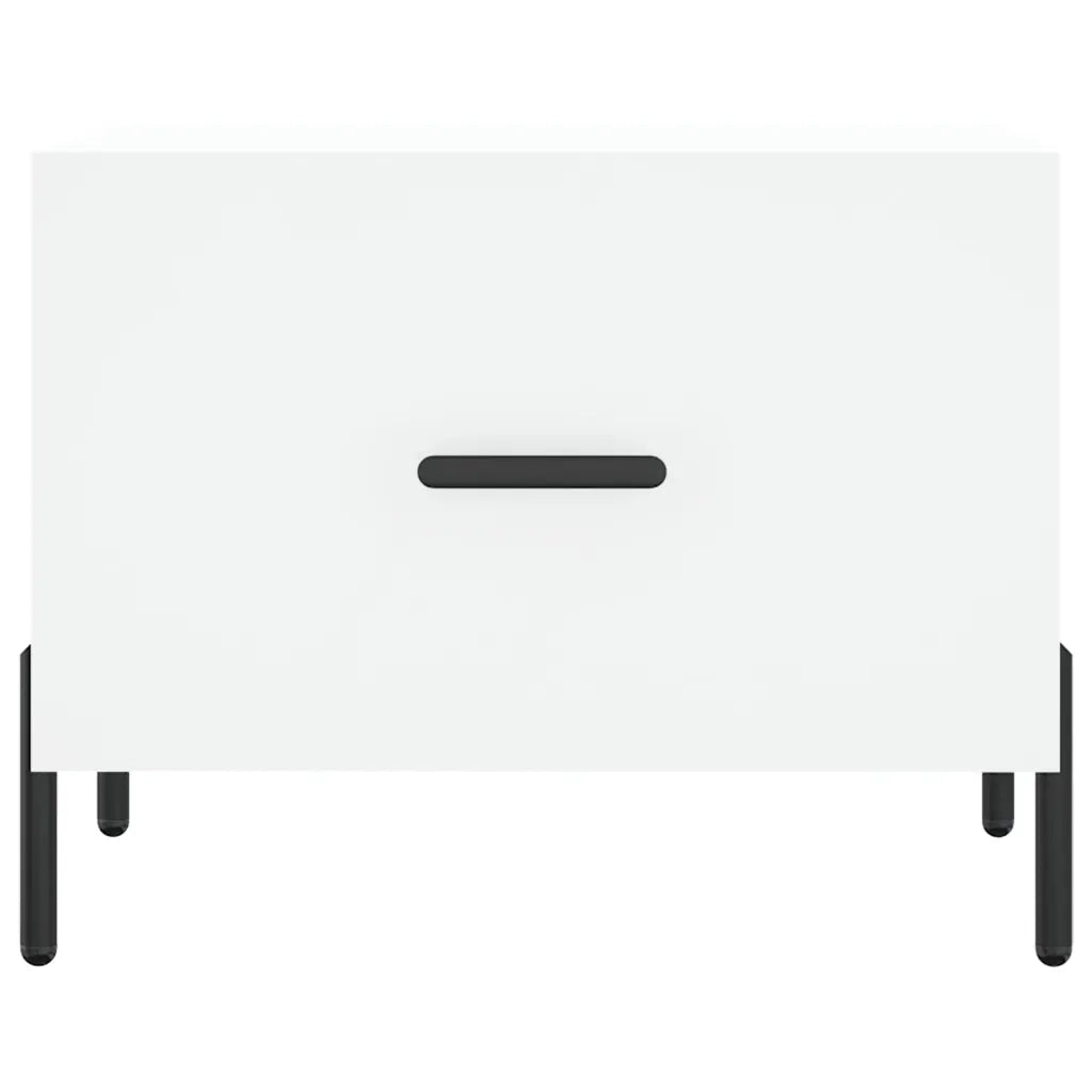 Tavolino da Salotto-Tavolino da soggiorno-Tavolo Bianco 50x50x40 cm in Legno Multistrato 186687