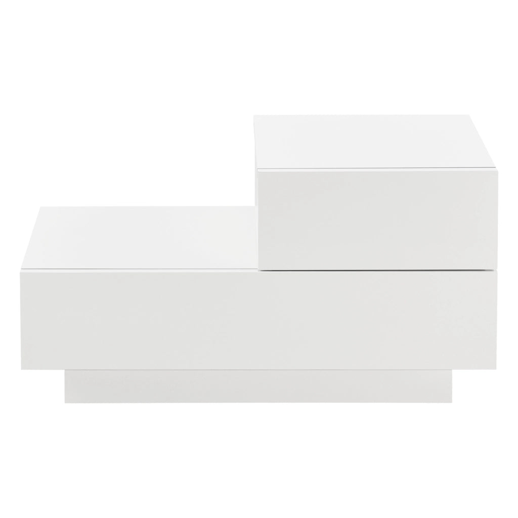 Comodino da Notte a 2 Cassetti 38 x 70 x 35 cm Cassettiera e Portaoggetti Mobile da Divano/Letto Posizione a Destra -