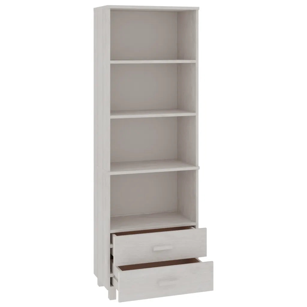 Credenza-Buffet-Armadio da cucina HAMAR Bianca 60x35x180 cm in Legno Massello di Pino