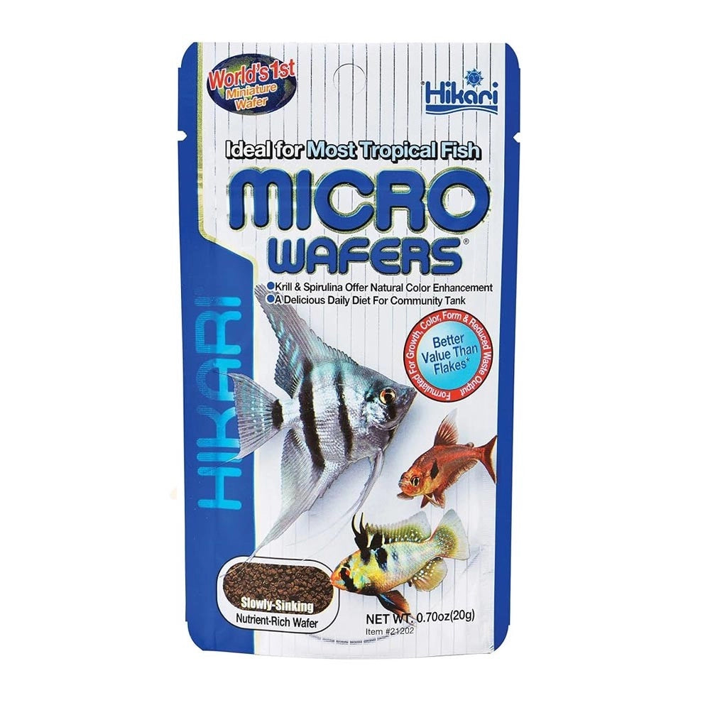 Hikari Tropical Micro Wafers - Alimento Completo Ideale per  Specie Vivipare Ciclidi e Pesce Gatto Formato: 20 gr