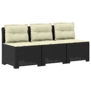 Divano da giardino 3 posti con cuscini in look rattan PP 8011976