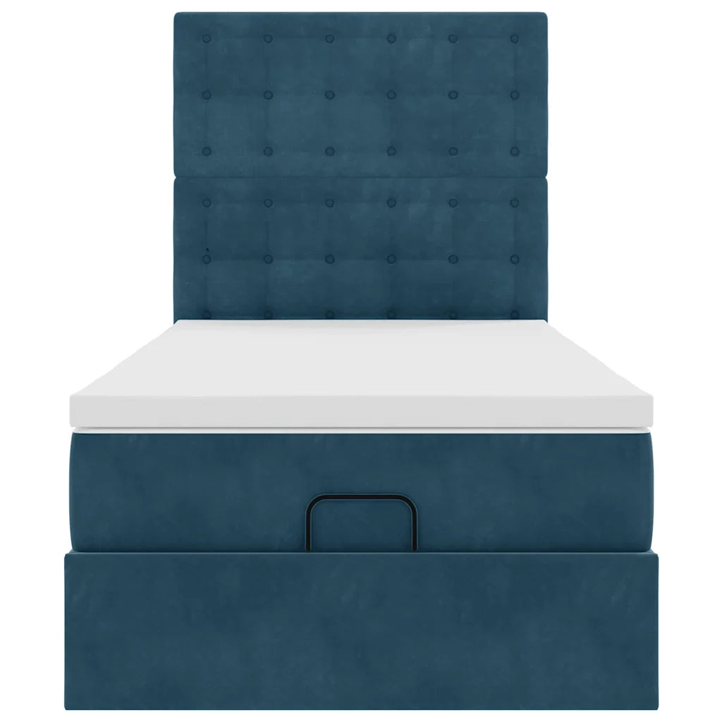 Struttura Letto Pouf con Materassi 80x200 cm Velluto 3313581