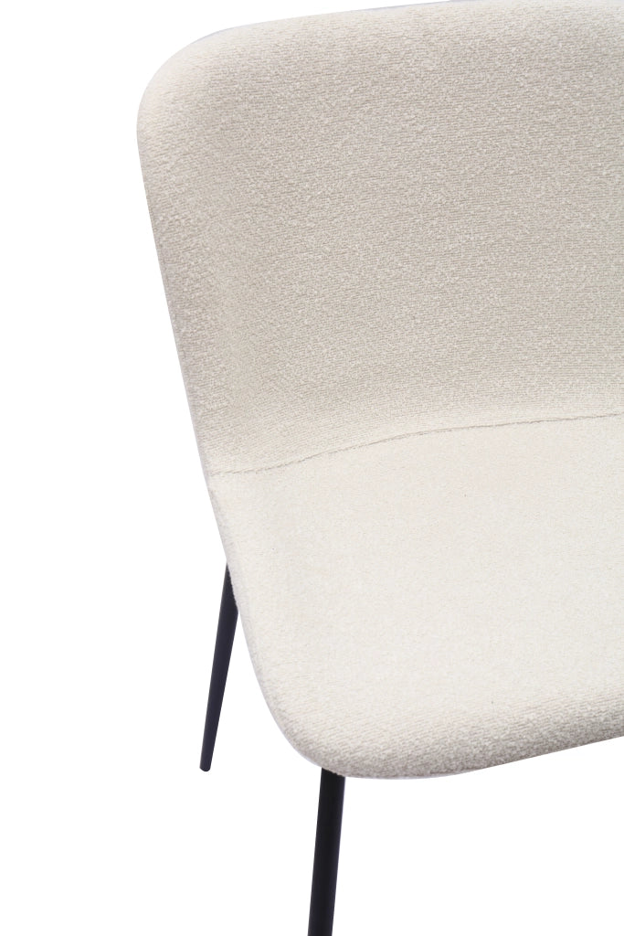 Sedie da Pranzo con Schienale Alto Rotondo ¨C MINIMAL ¨C Set 2 Pezzi, Tessuto, Gambe in Metallo