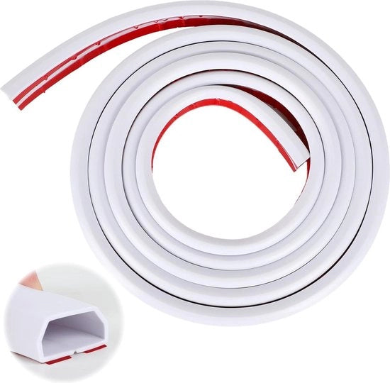 Ponte flessibile autoadesivo per cavi - protezione pavimento PVC - protezione cavi tagliabile - montaggio per cavi in fibra ottica in casa e in ufficio