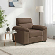 Poltrona-Divano Sedia-Poltroncina Marrone 100x81x84 cm in Tessuto