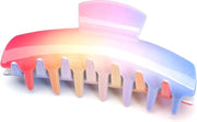 Accessorio per capelli grande - Accessorio per donna - Stile per capelli - Design elegante - 12x4 cm - Arcobaleno