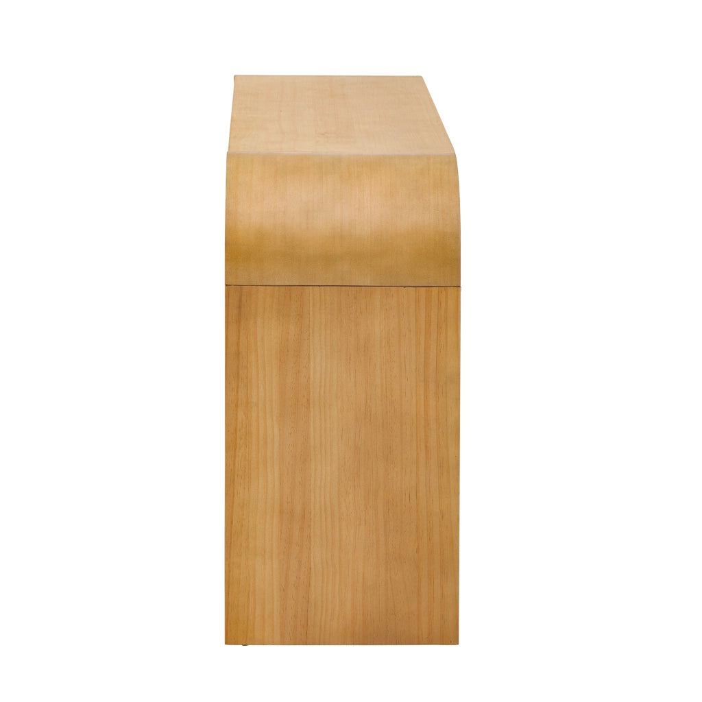 TAVOLINO CONSOLLE 120x35.5x76.5 cm 2 cassetti MDF Naturale