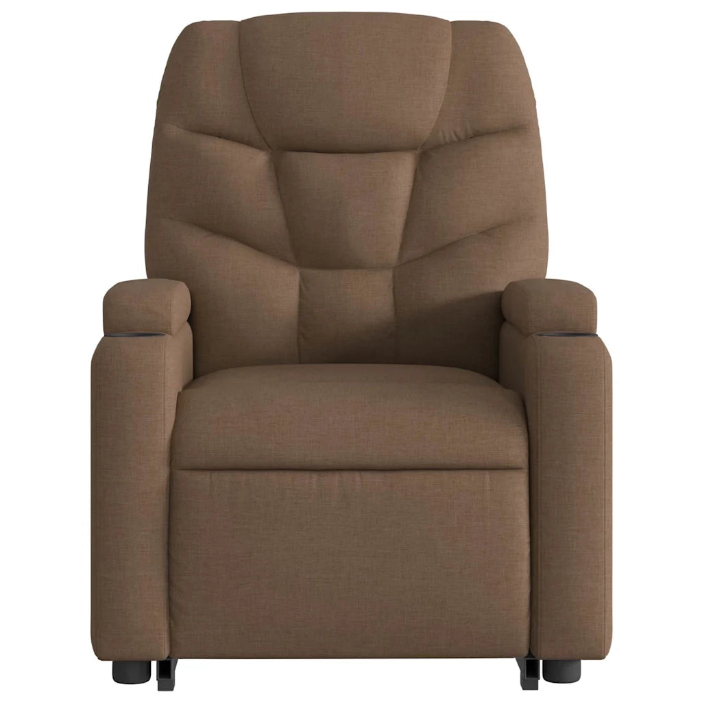 Poltrona Alzapersona Reclinabile Marrone in Tessuto 3204600